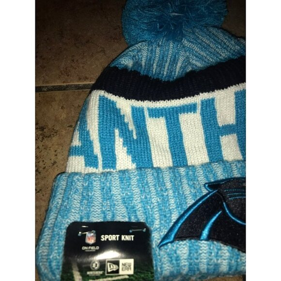 𝅺carolina Panthers New Era‎ Knit Hat - Picture 3 of 7